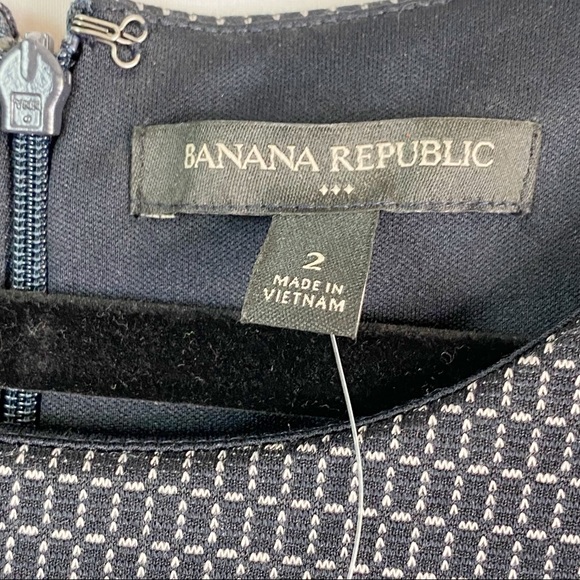 Banana Republic Black Sleeveless Bodycon Contrast Trim Dress NEW 2 - Picture 3 of 9